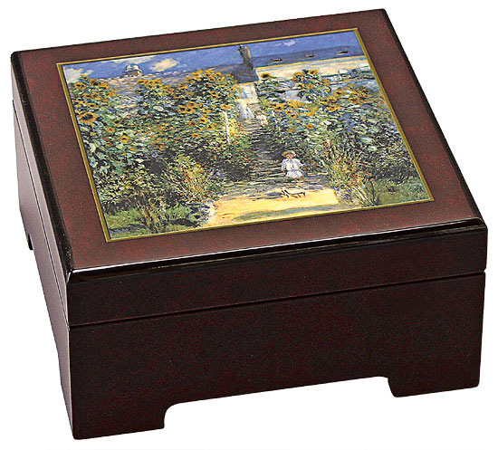 Musik-Schmuckbox "Le Jardin de Monet à Vétheuil" von Claude Monet