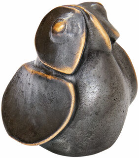 Miniatur-Skulptur "Eule", Bronze