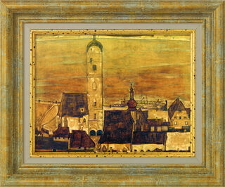 Bild "Stadt Stein" (1913), gerahmt