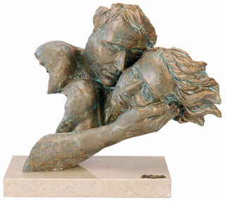 Skulptur "Zweisamkeit", Kunstguss Steinoptik von Angeles Anglada