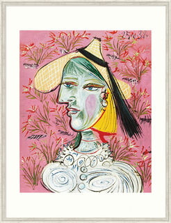 Bild "Marie-Thérèse mit Strohhut", gerahmt von Pablo Picasso