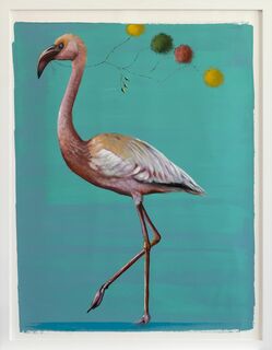 Bild "Serie Die Gabe | Flamingo" (2023) (Unikat) von Lezzueck Coosemans