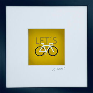 3D-Bild "Let's go cycling" (2020), gerahmt