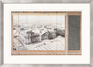 Bild "Wrapped Reichstag, Project for Berlin", gerahmt von Christo