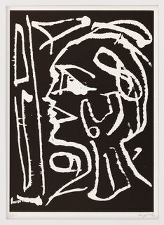 Bild "Kopf am Fenster" (1990) von A. R. Penck