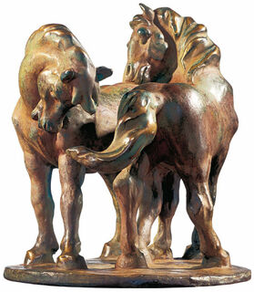 Skulptur "Zwei Pferde" (1908/09), Version in Kunstbronze von Franz Marc
