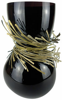 Vase "Festive Schwarz", Glas/Bronze von Vanessa Mitrani