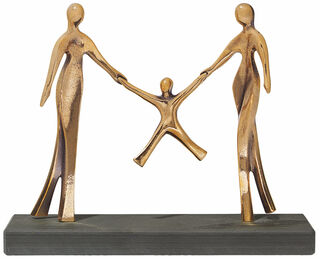 Skulptur "Glückliche Familie", Bronze