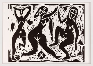 Bild "Die Drei-Frauen-Maschine" (1990) von A. R. Penck