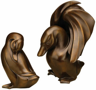 Skulpturenpaar "Ente und Erpel", Version in Kunstbronze von Jagna Weber