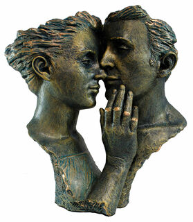 Skulptur "Hingebung", Kunstguss Steinoptik von Angeles Anglada