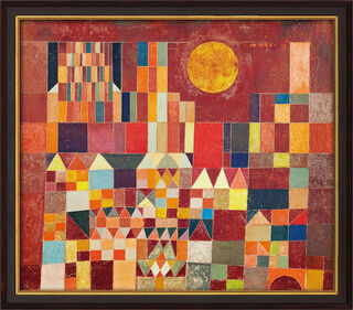Bild "Burg und Sonne" (1928), gerahmt von Paul Klee