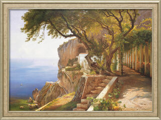 Bild "Pergola in Amalfi", gerahmt