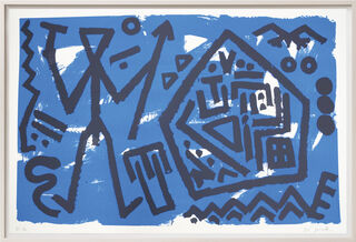 Bild "Pentagon blau" (1995/96) von A. R. Penck