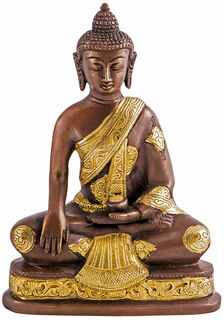Messingskulptur "Buddha Shakyamuni"