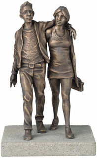 Skulptur "Modern Life" (2021), Bronze von Leo Wirth