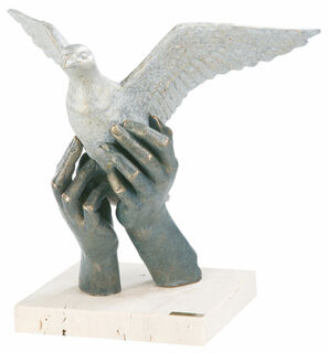 Skulptur "Allegorie des Friedens", Kunstguss Steinoptik von Angeles Anglada