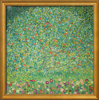 Bild "Apfelbaum I" (1912), gerahmt von Gustav Klimt