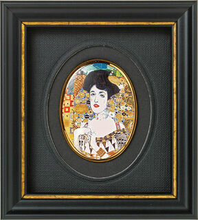 Miniatur-Porzellanbild "Adele Bloch-Bauer" (um 1907), gerahmt von Gustav Klimt