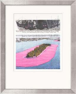 Bild "Surrounded Islands II", gerahmt von Christo