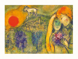 Bild "Die Liebenden von Vence (Les Amoureux de Vence)" (1957), ungerahmt von Marc Chagall