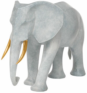 Skulptur "Elefant", Version in Bronze grau von SIME