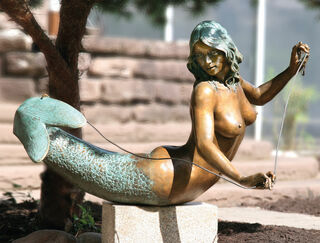 Gartenskulptur "Nymphe", Bronze