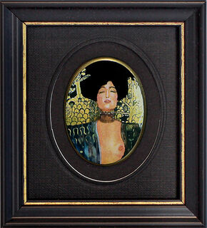 Miniatur-Porzellanbild "Judith I" (1901), gerahmt von Gustav Klimt