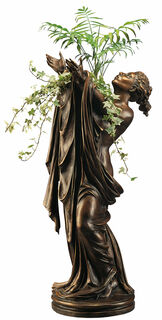 Statuette "Göttin Flora" (mit Vaseneinsatz), Version in Kunstbronze von Roman Johann Strobl