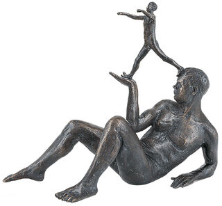 Skulptur "Was uns denkt, trägt und leitet", Bronze von Adelbert Heil