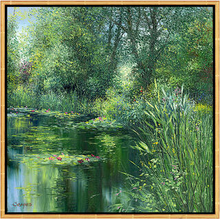 Bild "L'étang à Giverny", gerahmt von Jean-Claude Cubaynes