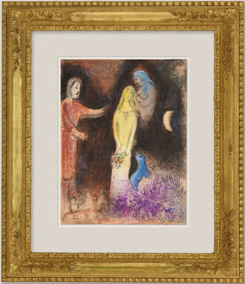 Bild "Chloe wird von Klearista geschmückt" (1961) von Marc Chagall