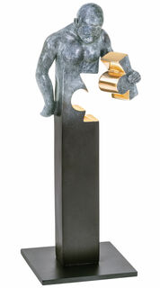 Skulptur "Eureka", Bronze von Annie Jungers