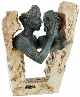 Skulptur "Zuneigung", Kunstguss Steinoptik von Angeles Anglada