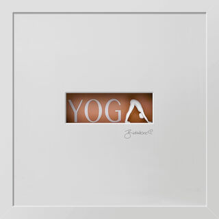 3D-Bild "Yoga" (2023), gerahmt