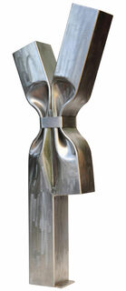 Skulptur "Hommage an Christo und Jeanne-Claude XV" (2015) (Original / Unikat), Edelstahl von Jan Köthe