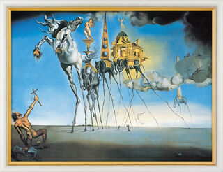 Bild "Die Versuchung des Heiligen Antonius" (1946), gerahmt von Salvador Dalí