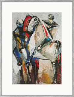 Bild "Zwei Reiter" (um 1953), gerahmt von Marino Marini