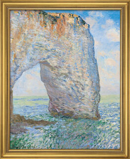 Bild "Das Manneporte bei Étretat" (1886), gerahmt von Claude Monet