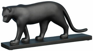 Skulptur "Schwarzer Panther", Kunstguss